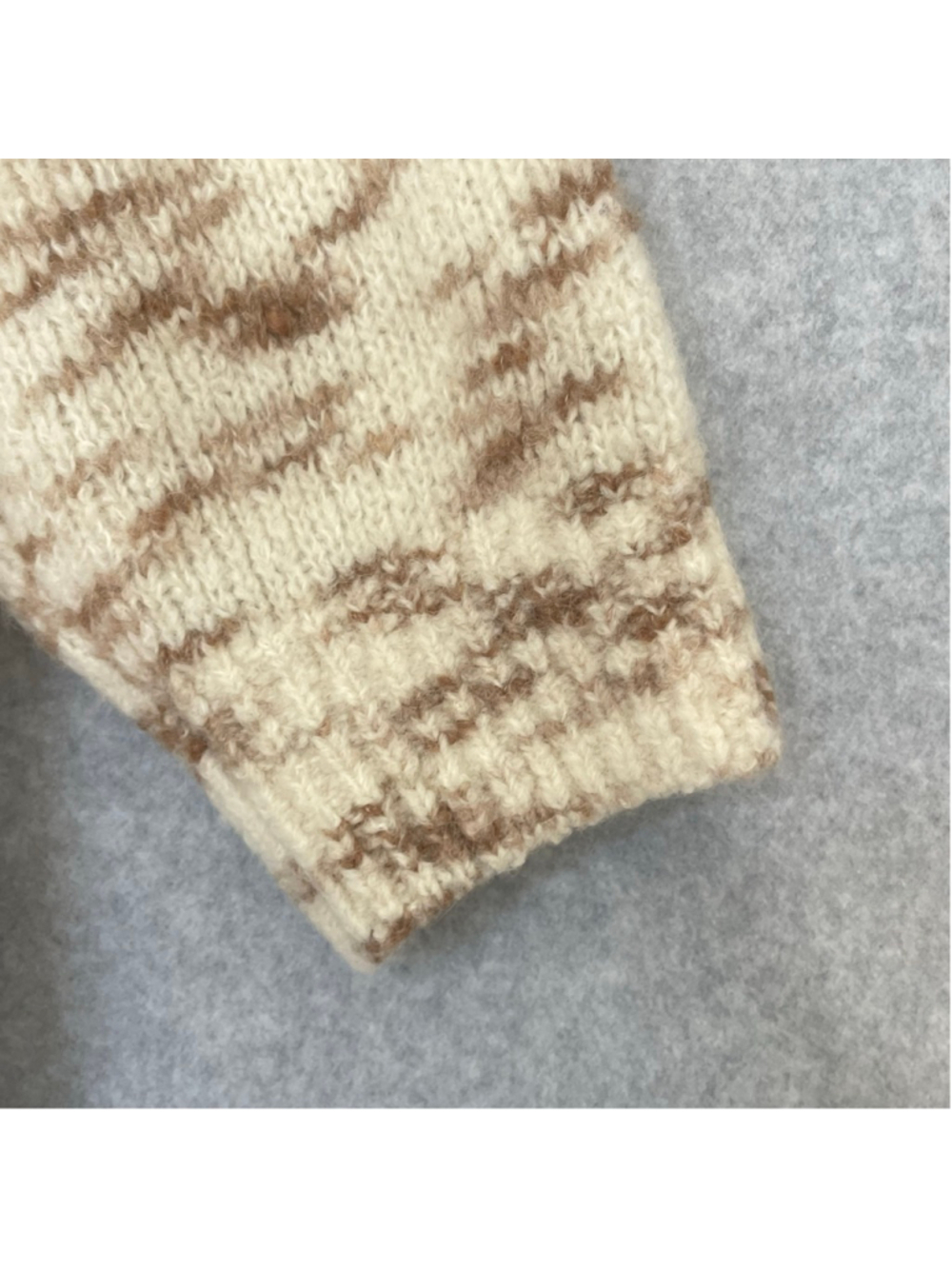 Tanya Taylor Alpaca Wool Sweater L Cream Taupe Chunky Knit - Picture 5 of 11